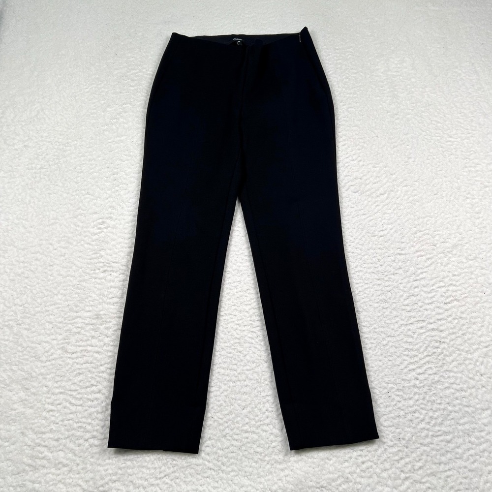 Quince Ultra‎ Stretch Ponte Pintuck Ankle Pant Medium Black Womens Capsule